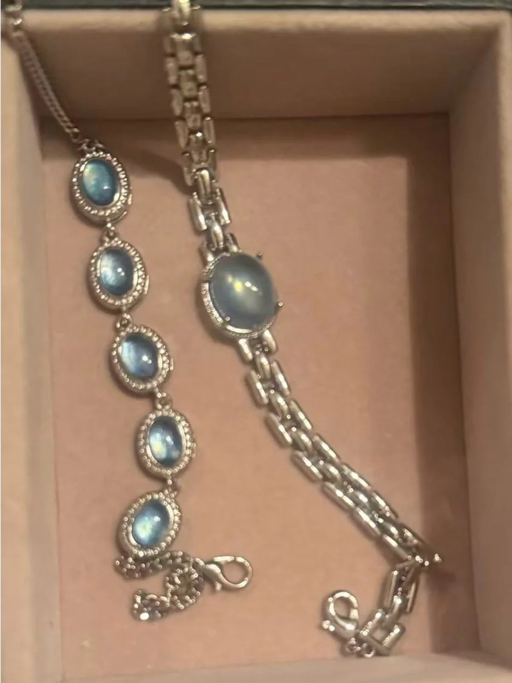 Aquamarine Bracelet Set